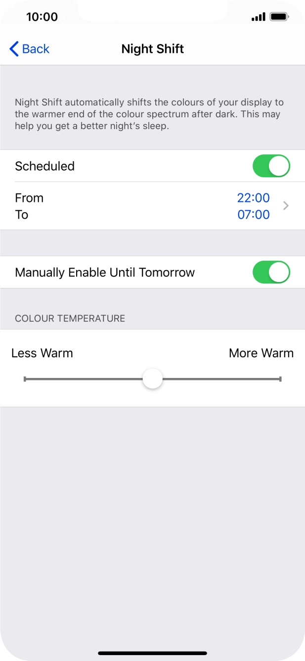 Press and drag the indicator below 