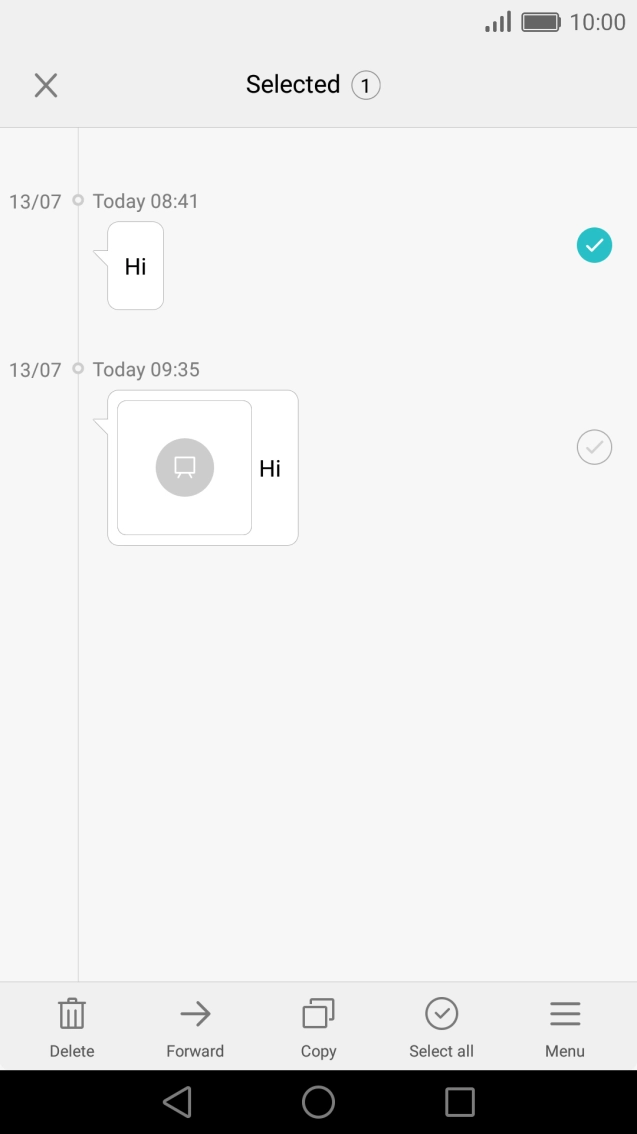 Press the forward icon.
