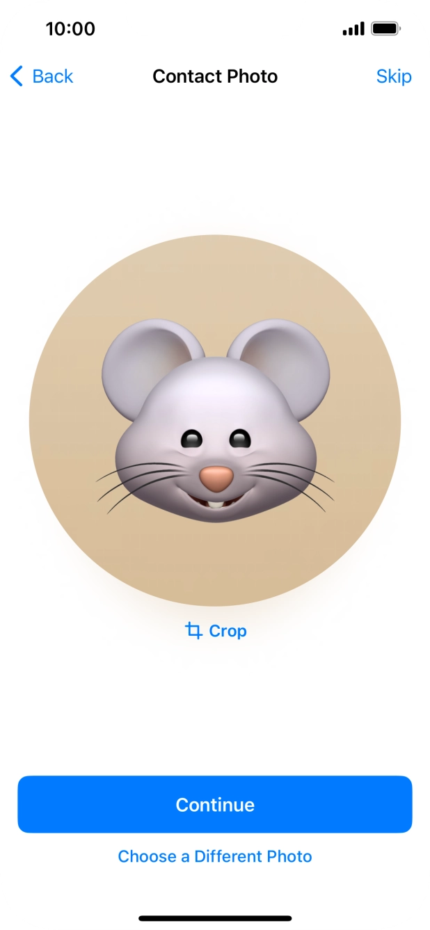 Follow the instructions on the screen to customise the selected picture and press Continue. Follow the instructions on the screen to customise the selected picture and press Continue.