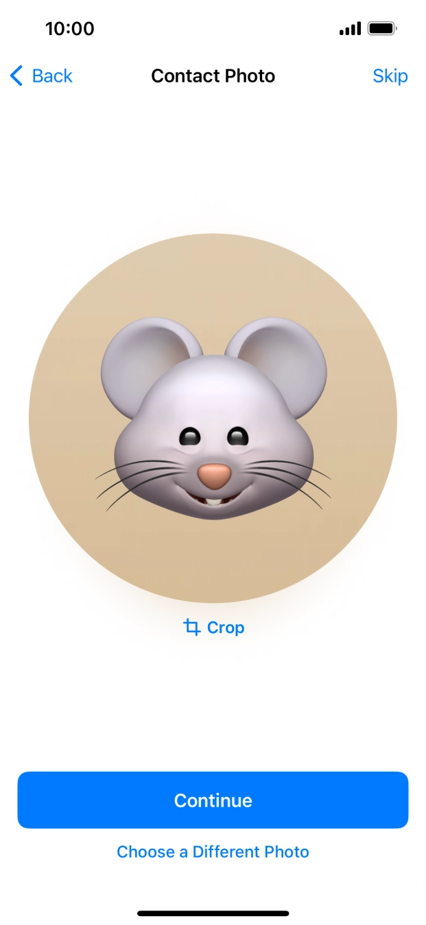 Follow the instructions on the screen to customise the selected picture and press Continue. Follow the instructions on the screen to customise the selected picture and press Continue.