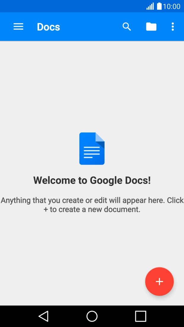 Press the new document icon.