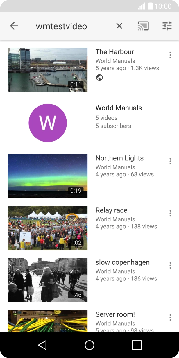 Press the required video clip.