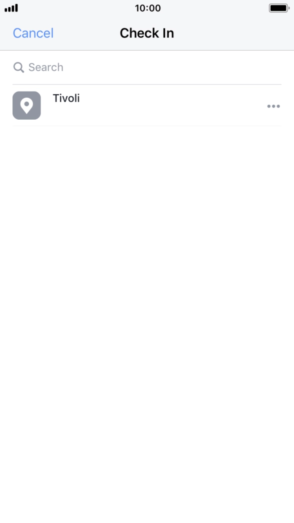 Press the search field. Press the search field.