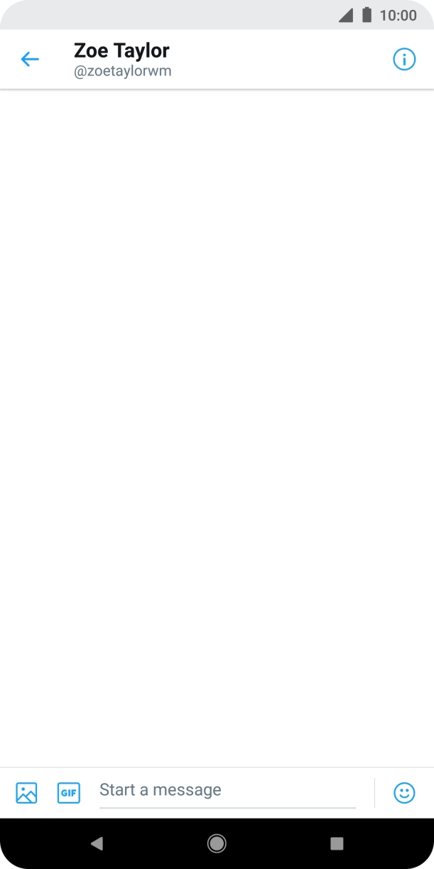 Press the text input field and write the required message.