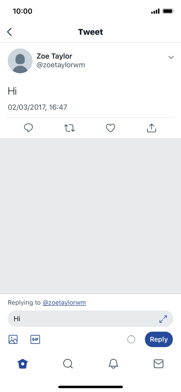 Write the required reply and press Reply.