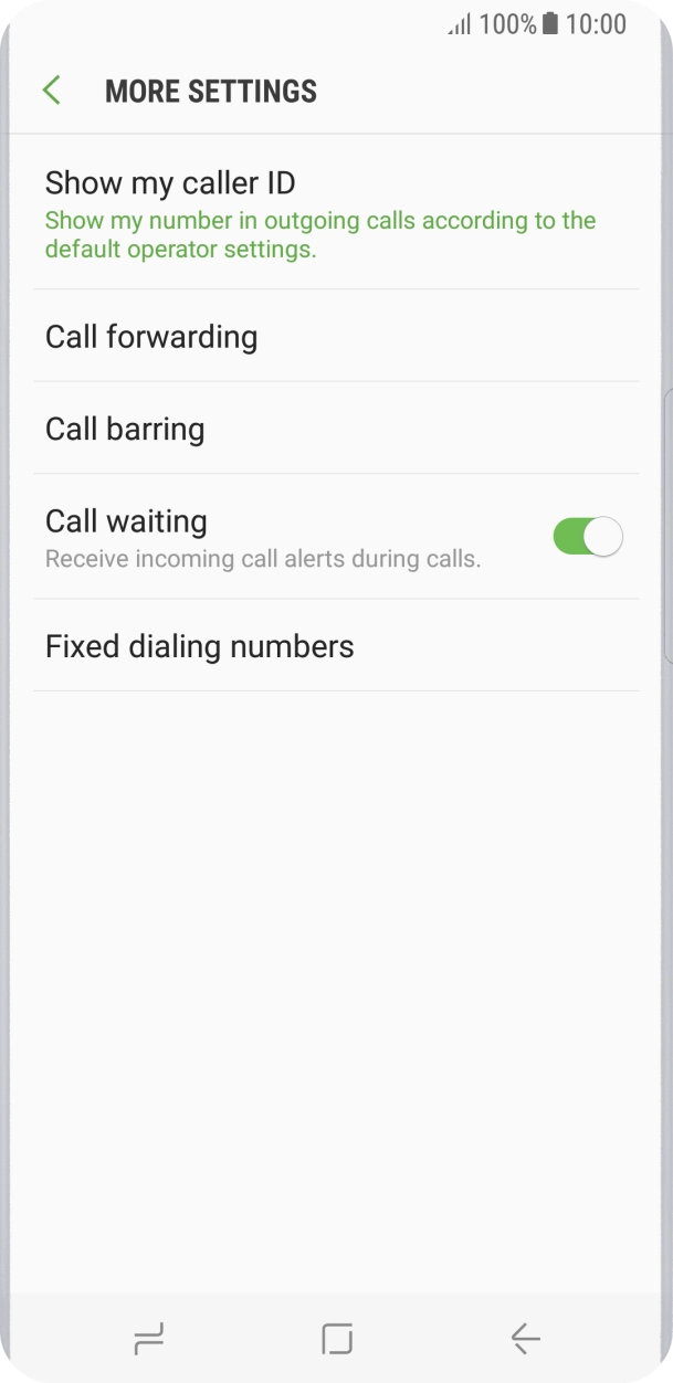 Press Call forwarding.