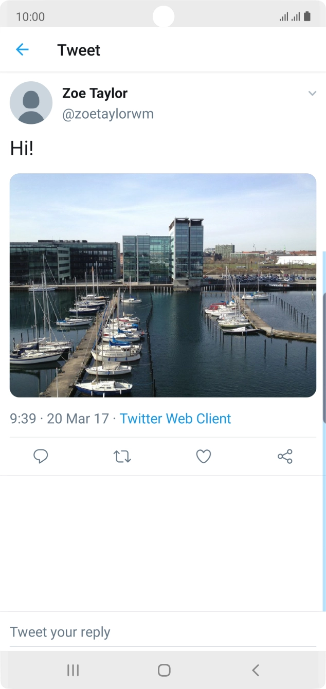 Press the text input field.