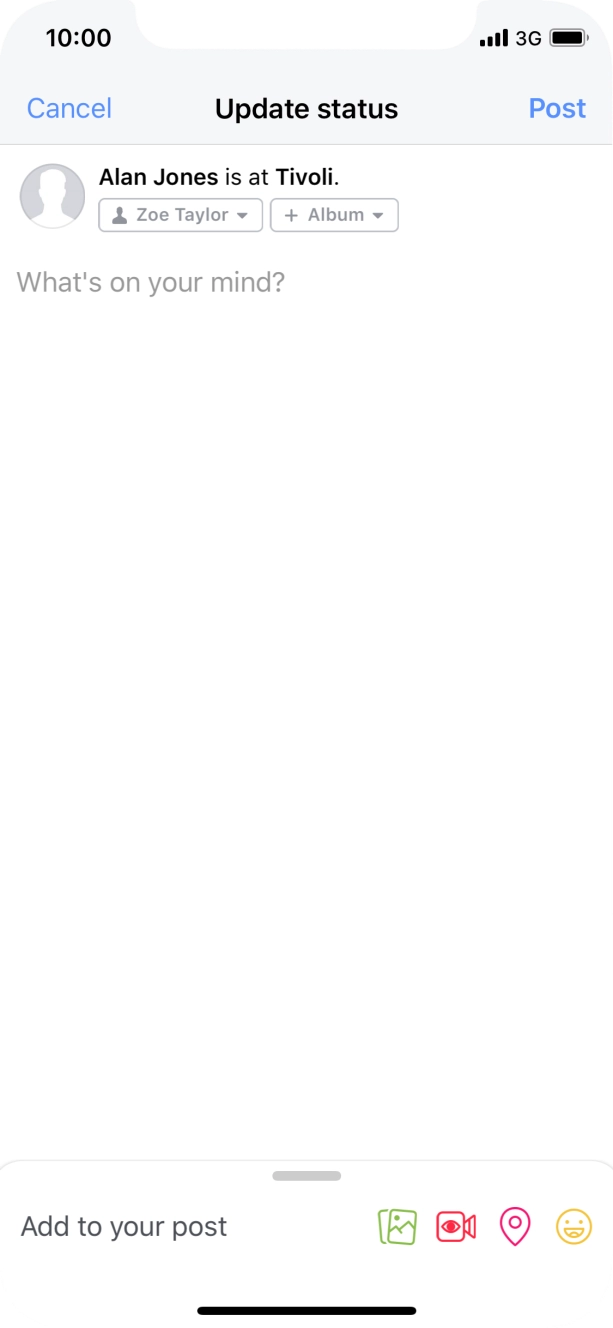 Press the text input field.