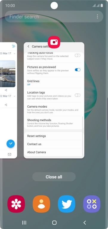 To end one running application, slide your finger upwards on the required application. To end one running application, slide your finger upwards on the required application.