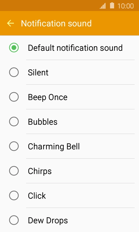 Press the different message tones to hear them.