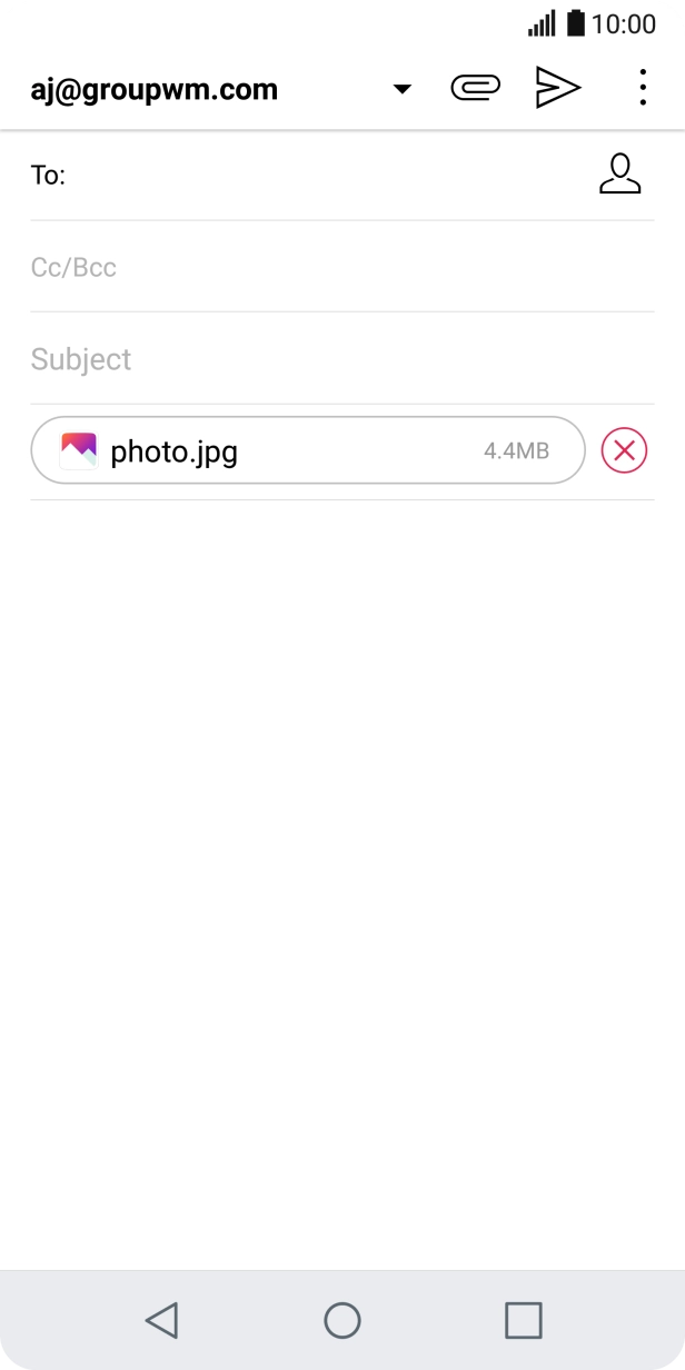Press the search field and key in the first letters of the recipient's name.