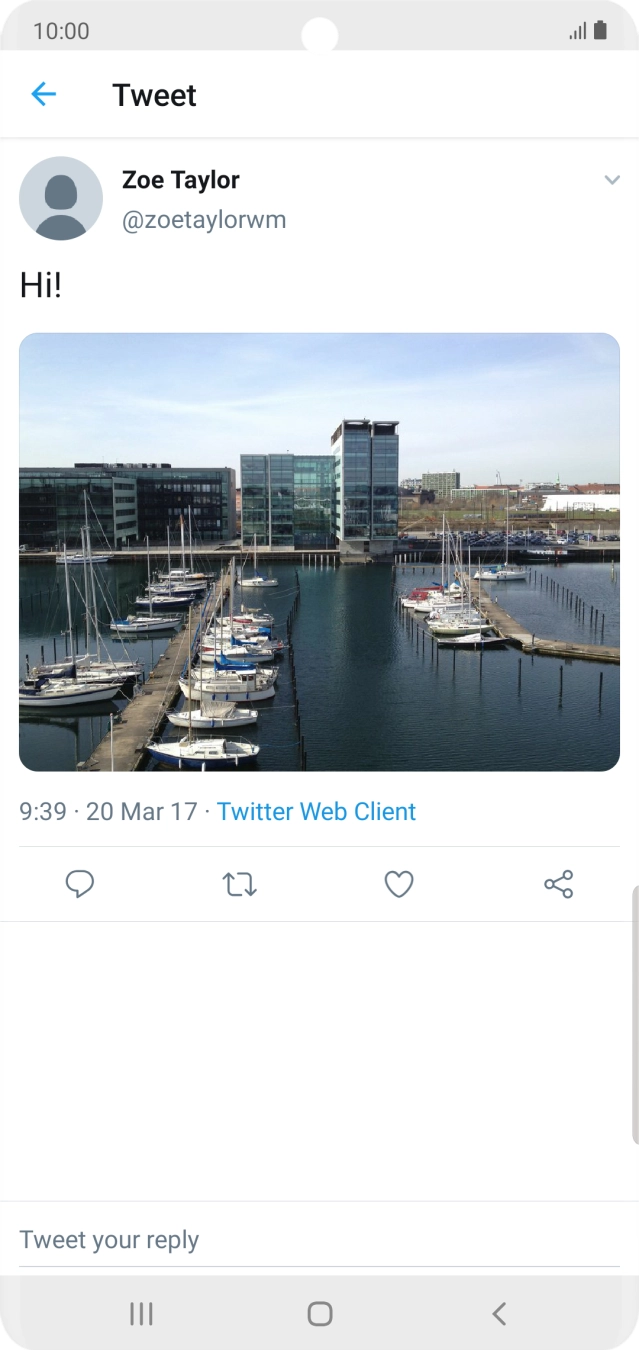 Press the text input field.