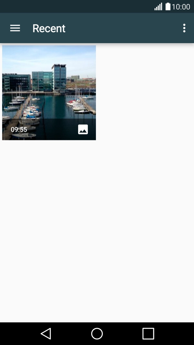 Slide your finger right starting from the left side of the screen.