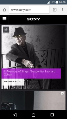 Press the address bar. Press the address bar.