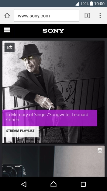 Press the address bar. Press the address bar.