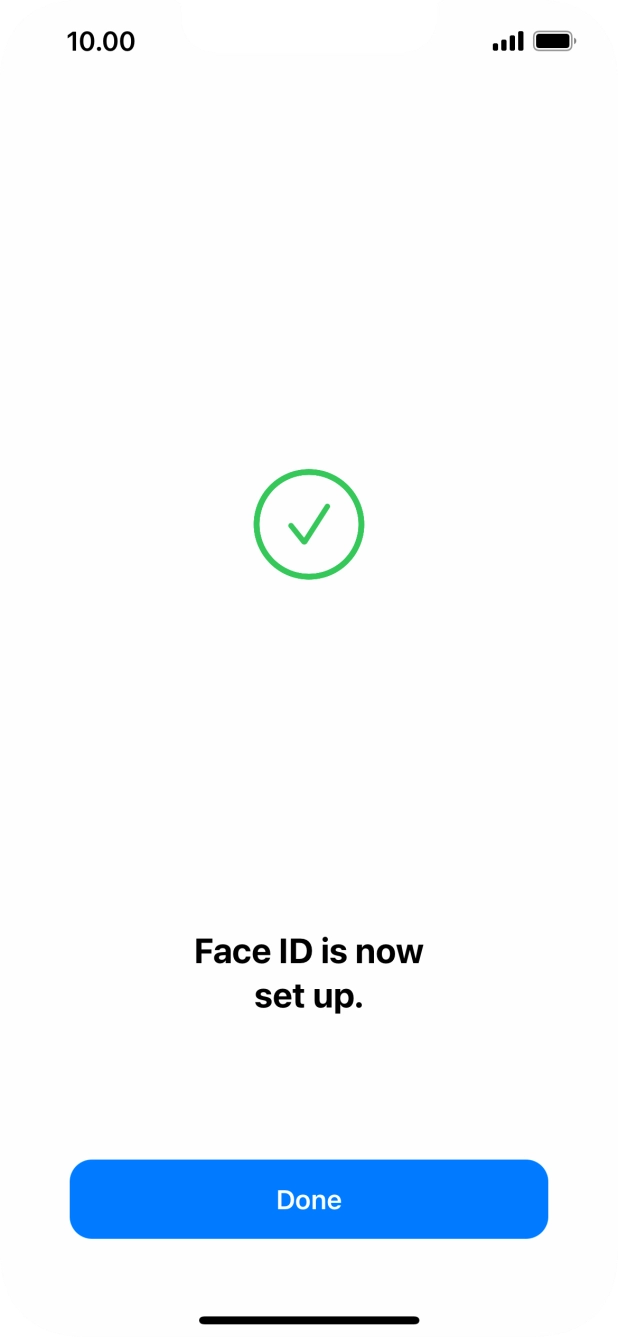Press Done. If you haven't previously selected a phone lock code, key in a code of your own choice twice.