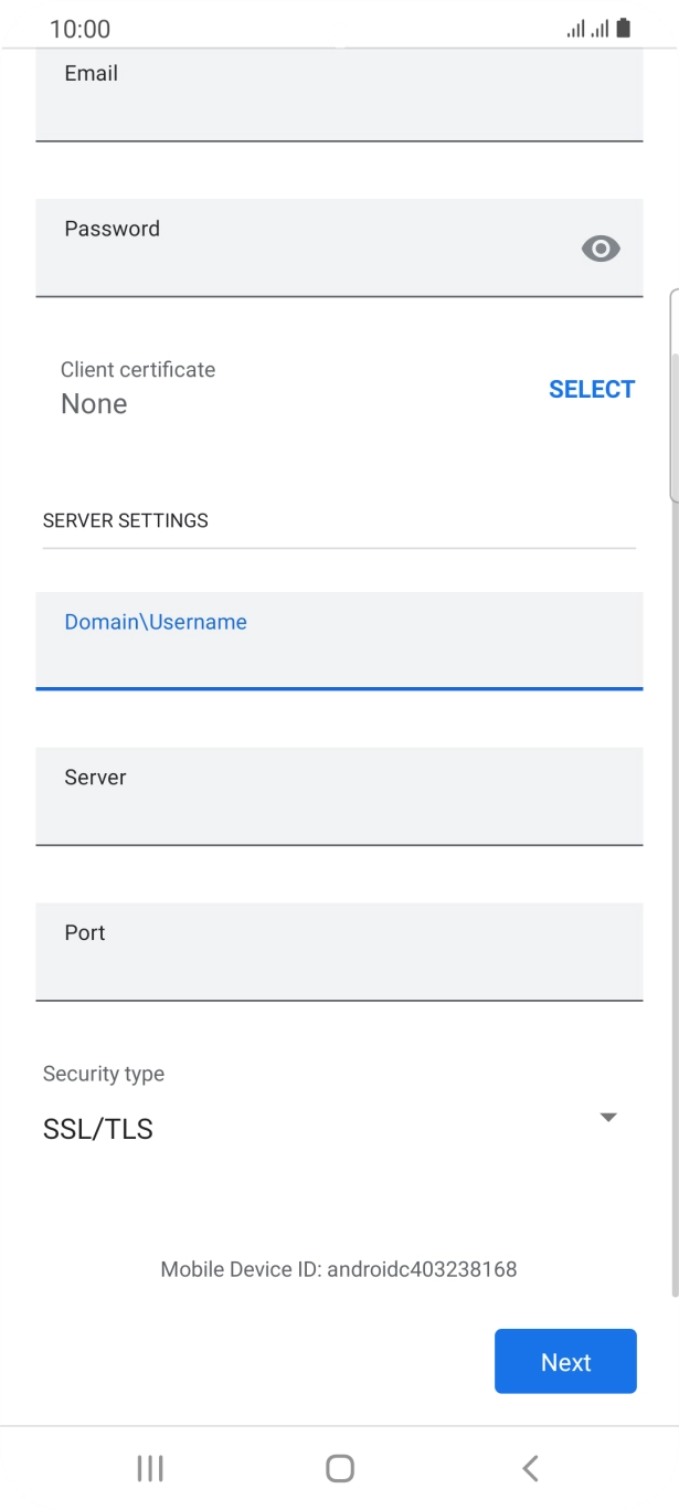 Press the field below 