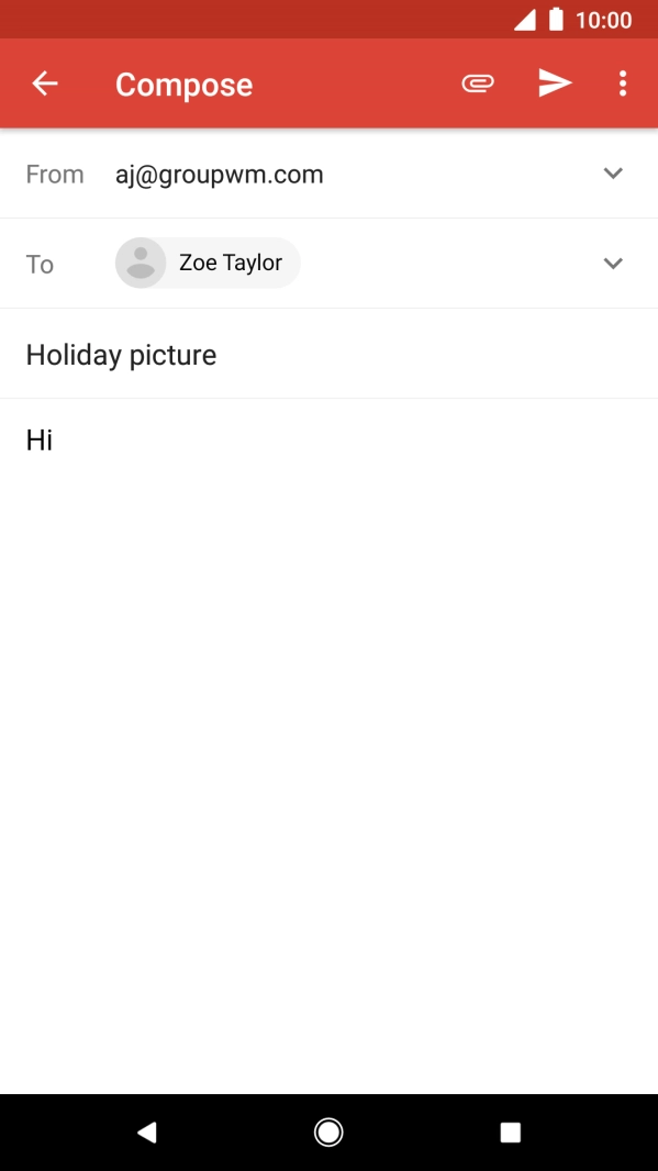 Press the attachment icon.