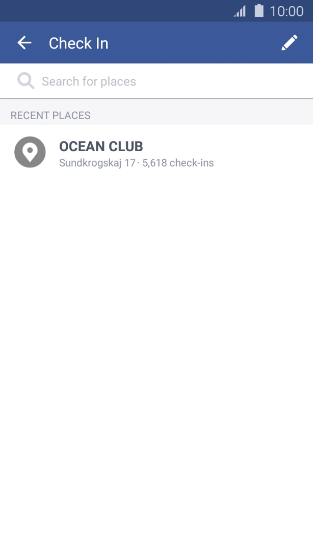 Press the search field and key in the required search word.