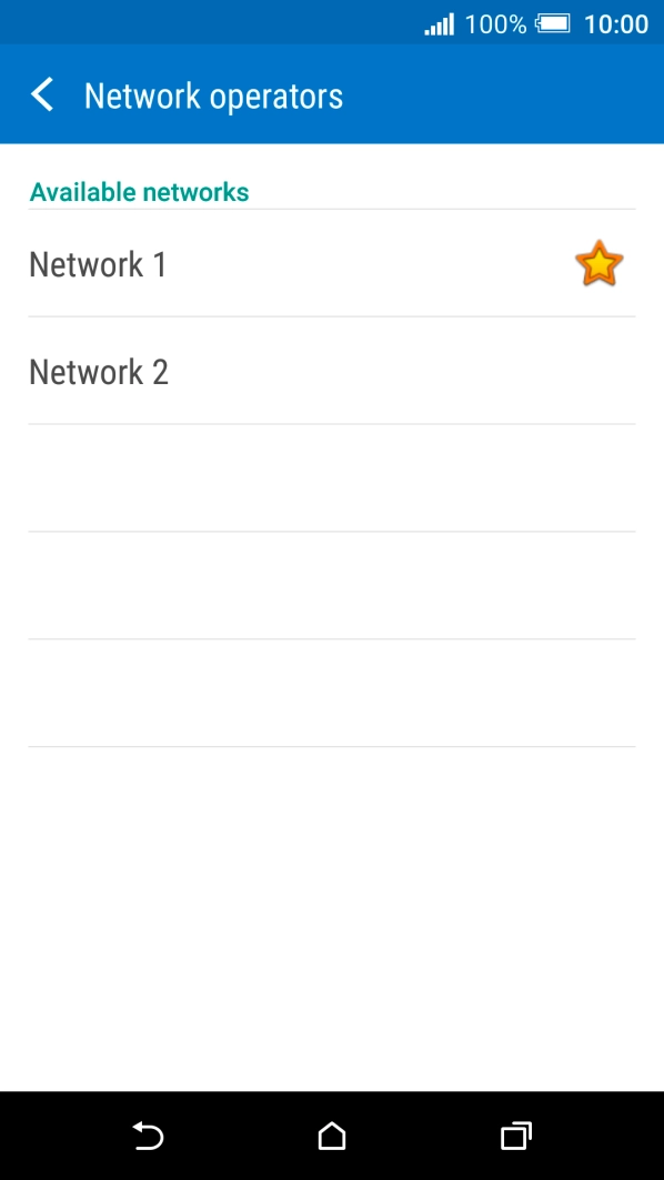 Press the required network.