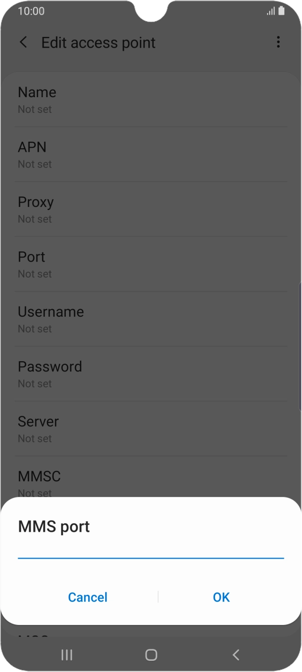 Key in 80 and press OK.