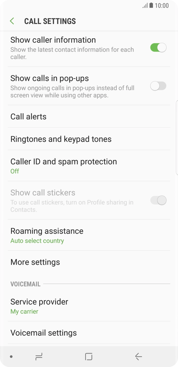 Press More settings.
