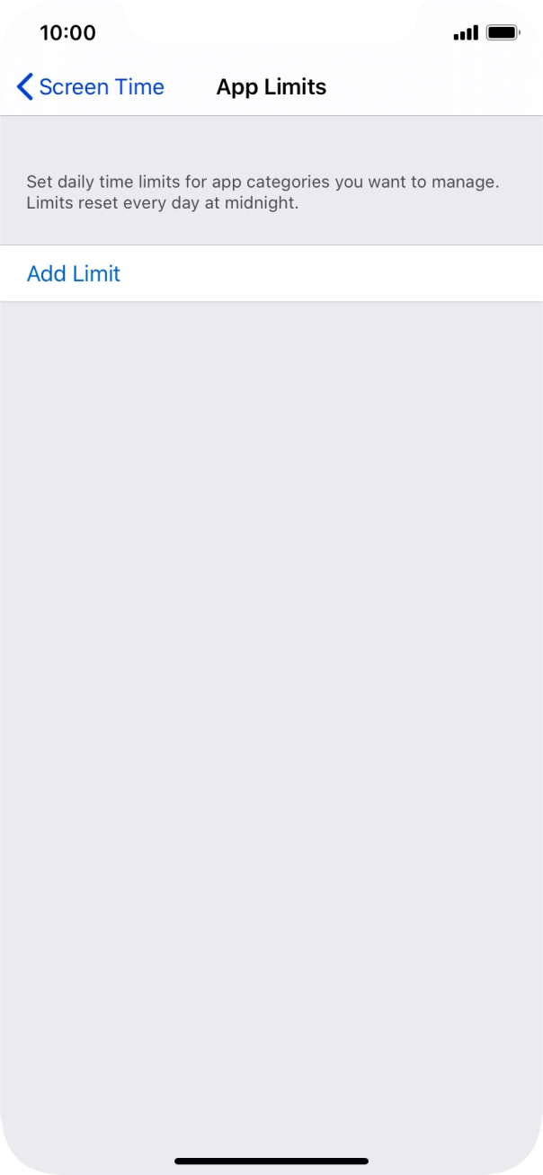 Press Add Limit.