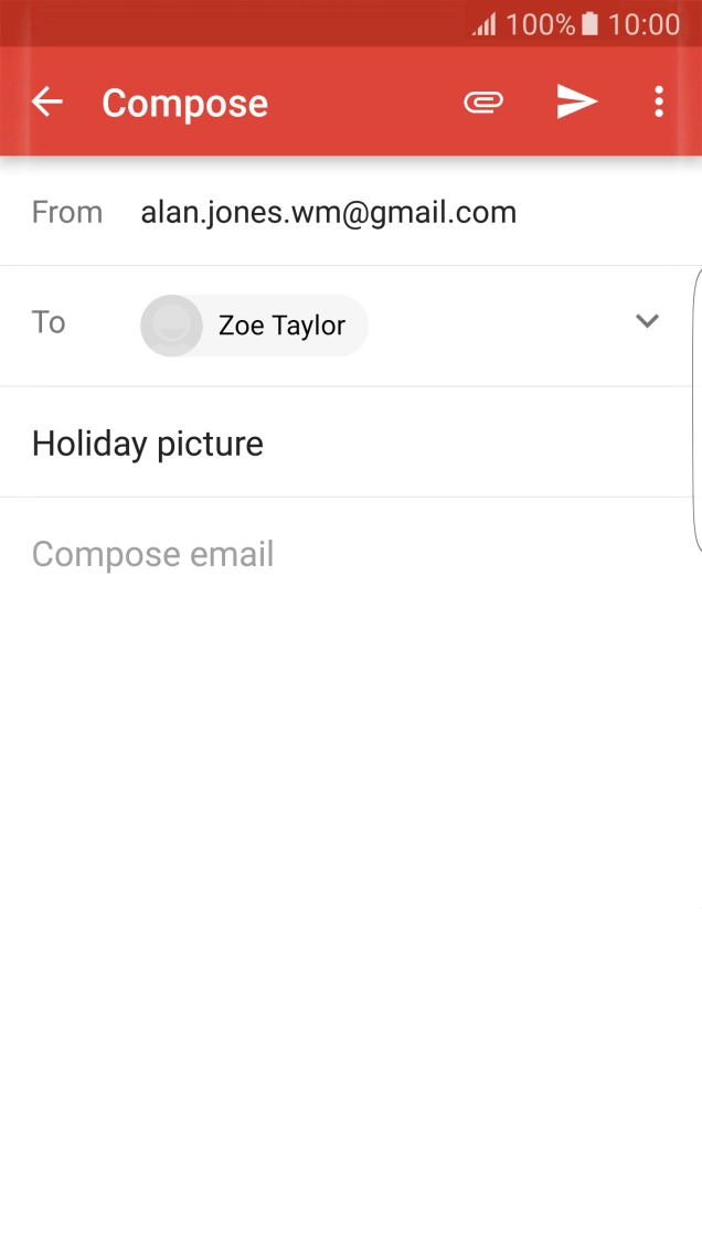 Press the text input field.