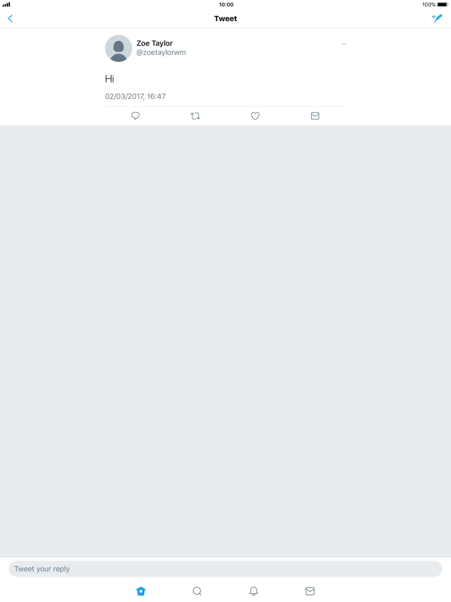 Press the text input field.