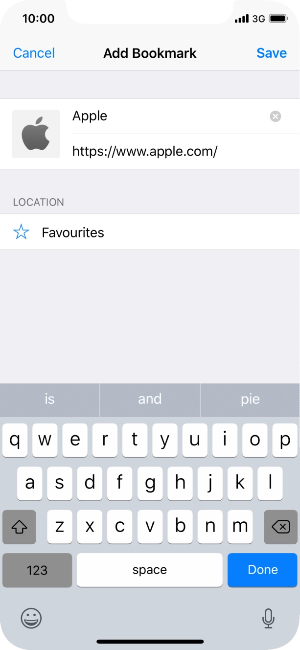 Press the field below 