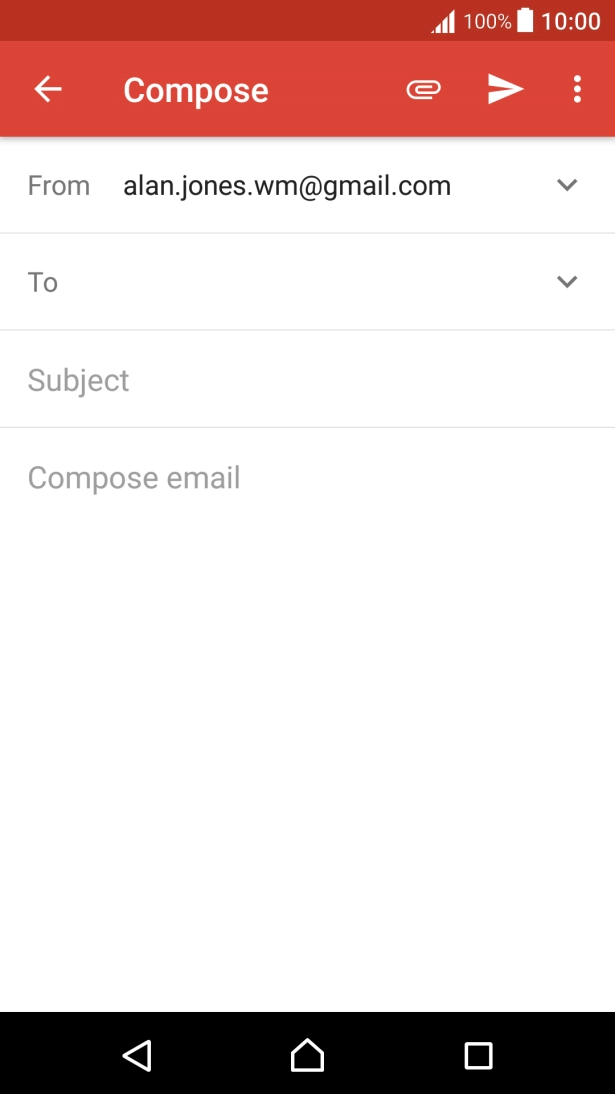 Press the search field and key in the first letters of the recipient's name.