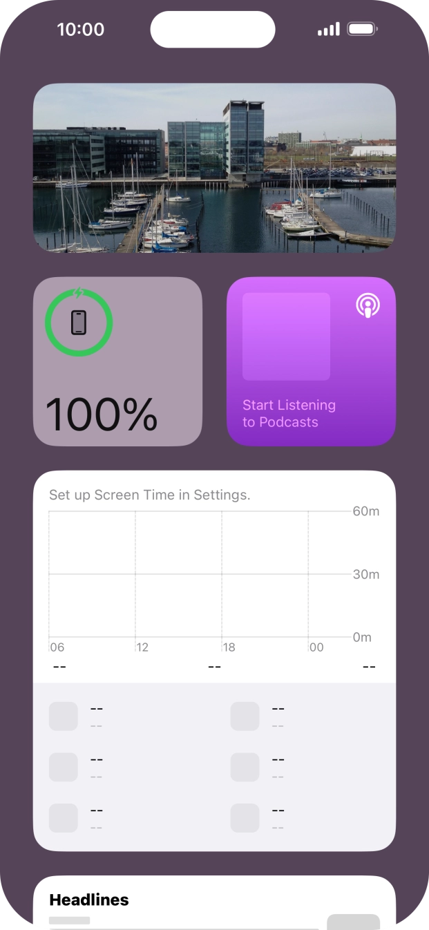 Slide your finger upwards on the screen.