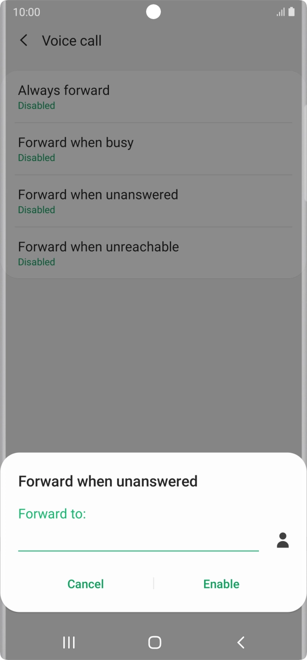 Key in +61101 and press Enable.