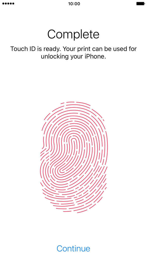 Press Continue. If you haven't previously selected a phone lock code, key in a code of your own choice twice. Press Continue. If you haven't previously selected a phone lock code, key in a code of your own choice twice.