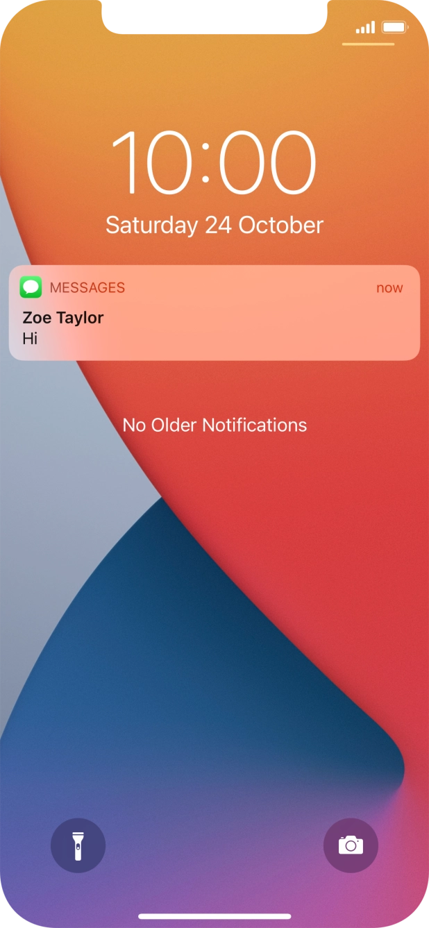 Press the required push notification and follow the instructions on the screen to use the selected function.