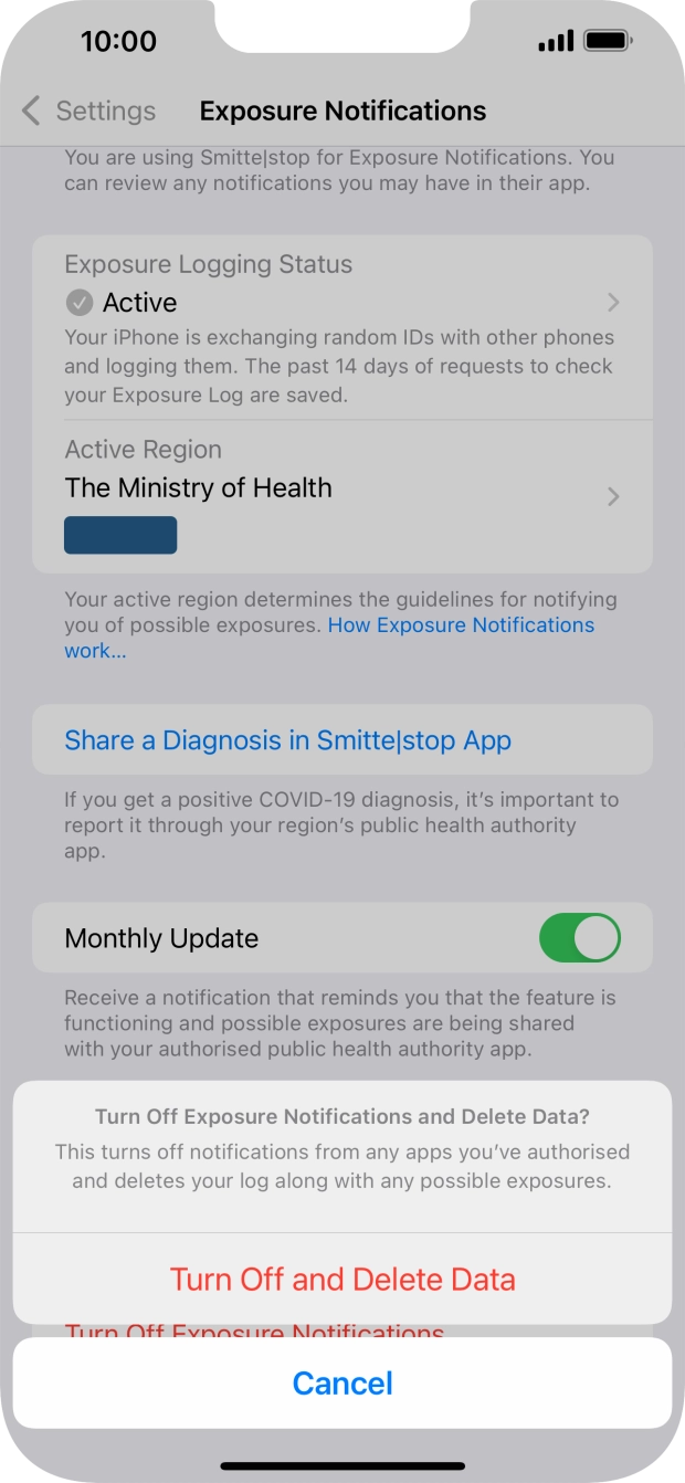 Press Turn Off and Delete Data.