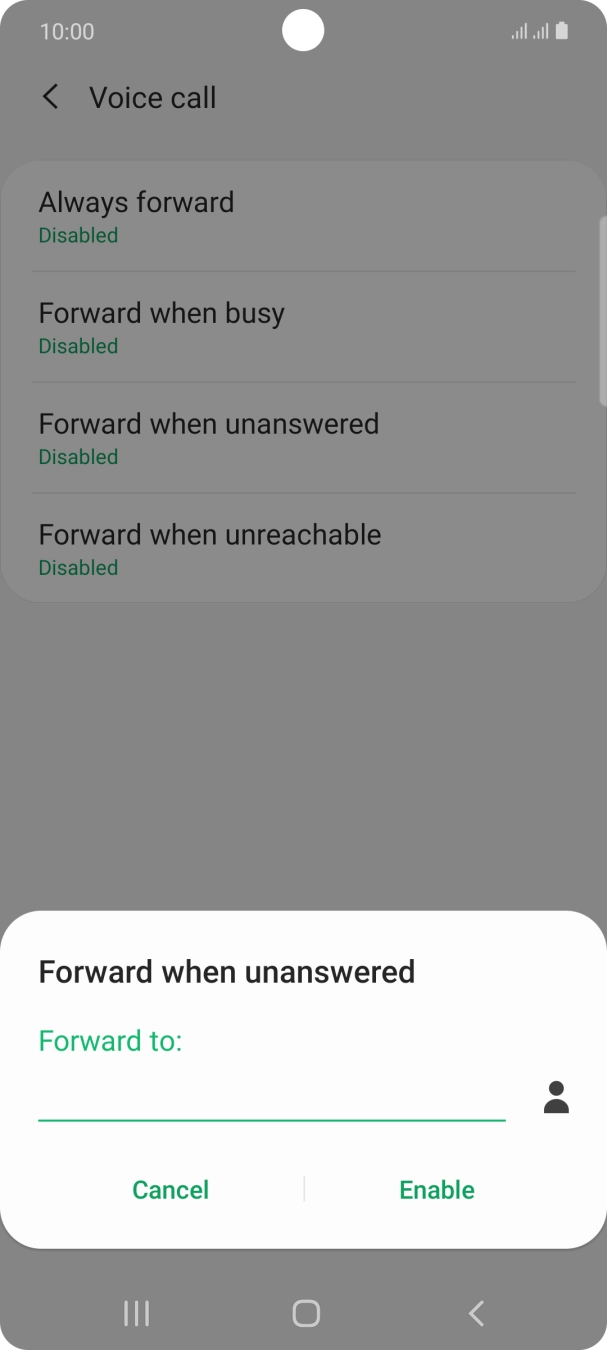 Key in +61101 and press Enable.