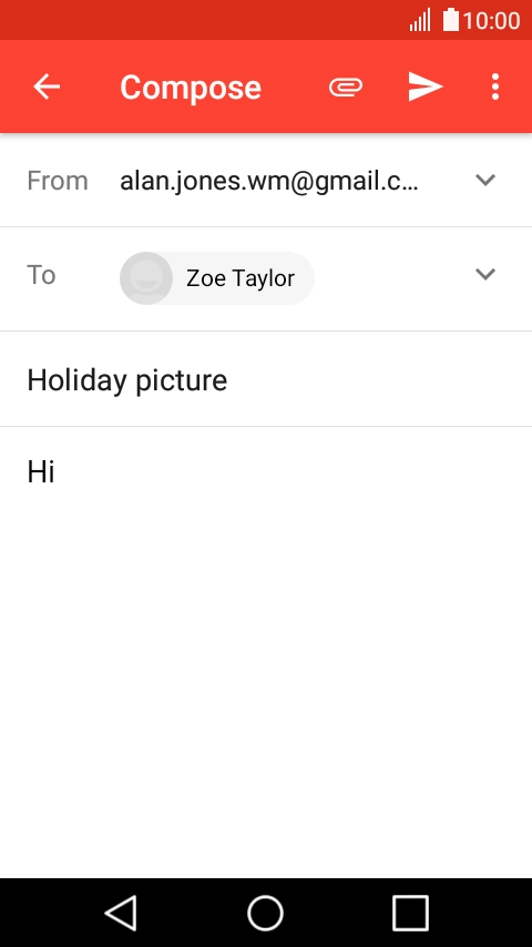 Write the required text and press the send icon.