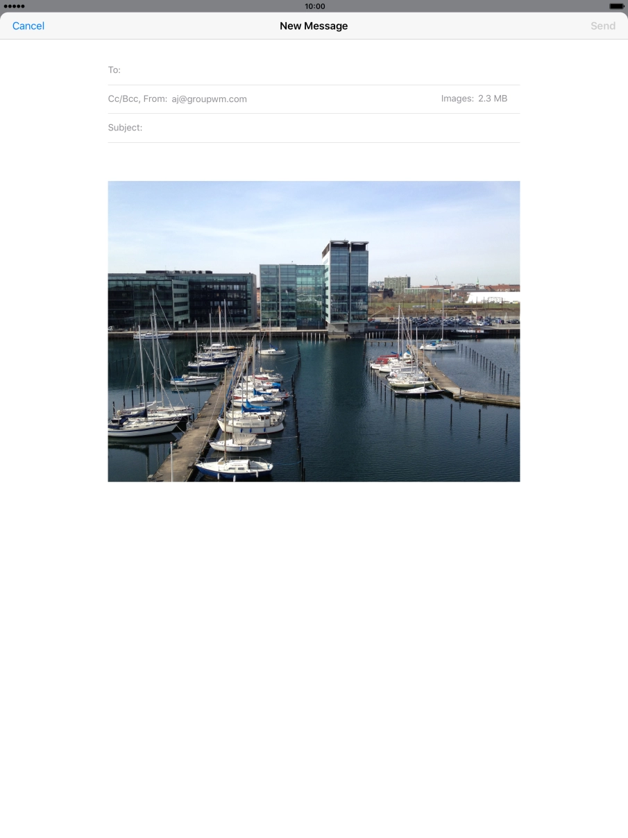 Press the search field and key in the first letters of the recipient's name.