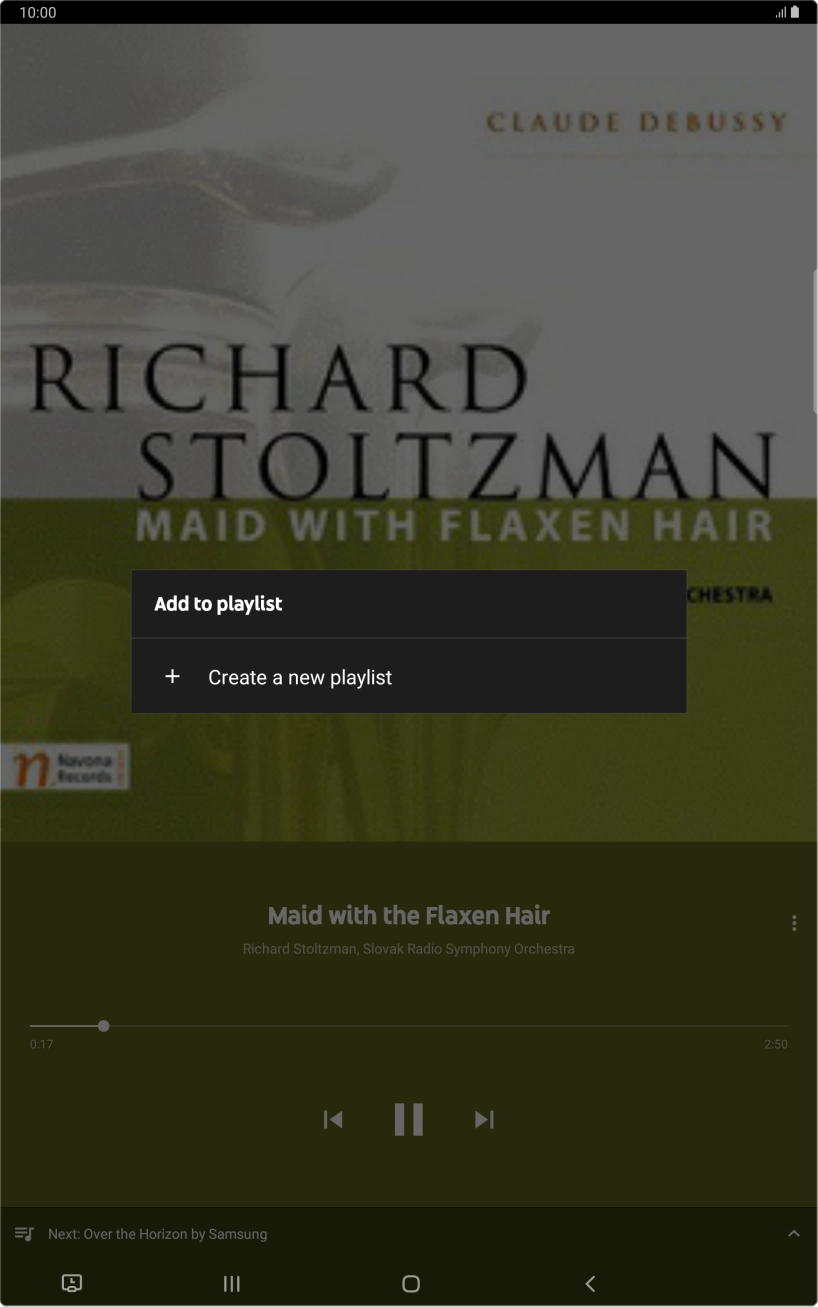 Press Create a new playlist.