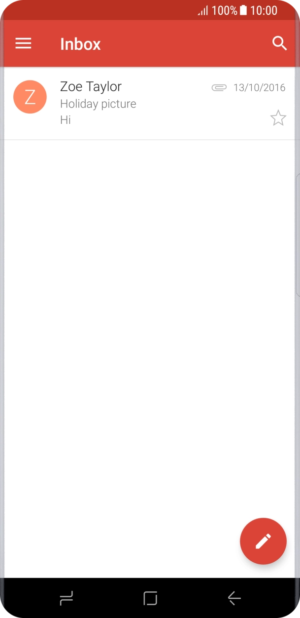 Press the new email icon.