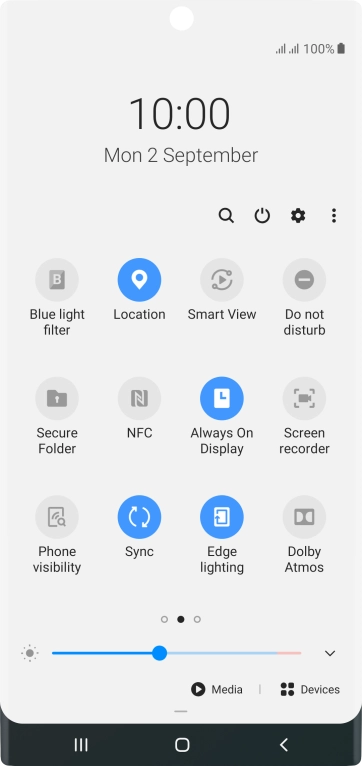 Press NFC to turn the function on or off. Press NFC to turn the function on or off.