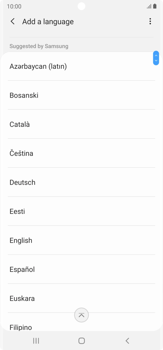 Press the required language.