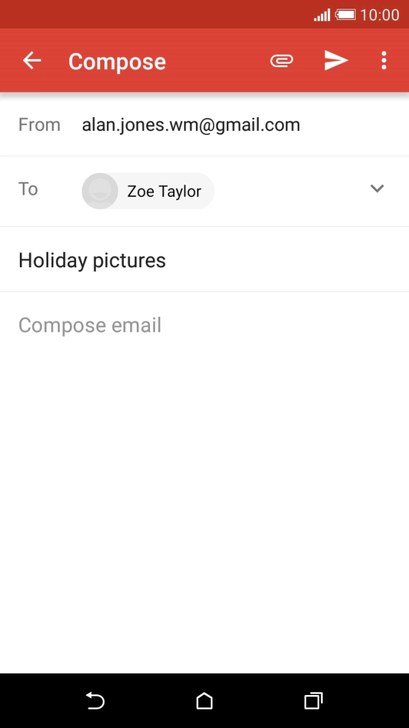 Press the text input field.