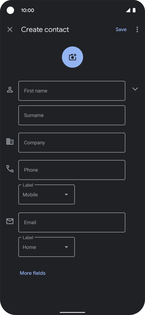 Press First name and key in the required first name.