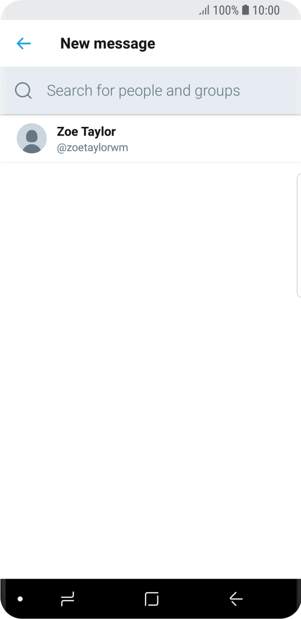 Press the search field.