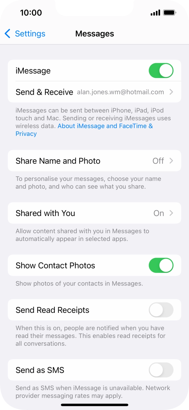Press the indicator next to 
