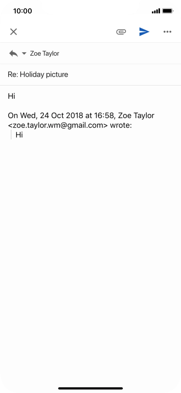 Write the required text and press the send icon.