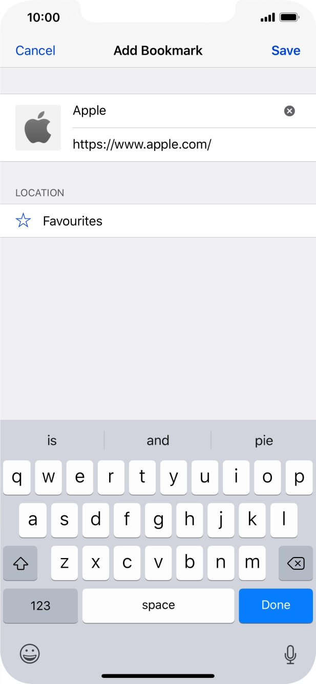 Press the field below 