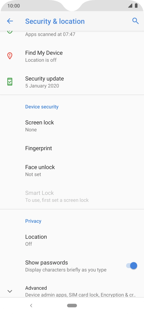 Press the Home key to return to the home screen.